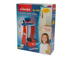 Grandi Giochi- Trolley Pulizia Vileda for Kids, LOriginale Versione Giocattolo con Scopa, Battipanni, Mocio e Secchio, IAM01200A