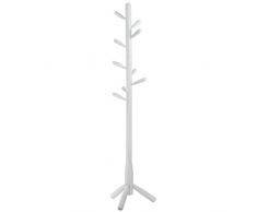 Totò Piccinni Appendiabiti AURORA Piantana Attaccapanni in Legno (Bianco)