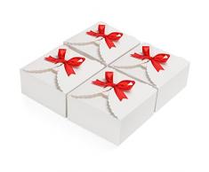 12 Scatole Regalo A Forma Di Casa In Carta Kraft – Contenitori Per Biscotti E Dolciumi Con Nastri, Per Feste
