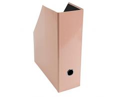 EXACOMPTA - Rif. 90567E - Portariviste in cartone extra rigido Aquarel - consegnato piatto - retro da 100 mm - dimensioni 31x25 cm - per formato A4 o 24x32 cm - colore corallo