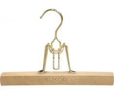 M-Home | Gruccia Pinze per pantaloni | Legno | Smalto Naturale | 26 cm | MEN 26 | LUX4002