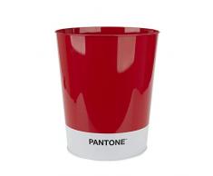 Balvi Cestino Carta Pantone Colore Rosso Bidone per Il Riciclaggio per LUfficio e la casa Prodotti di cancelleria di Design Moderno e Minimalista Latta 26x22x22 cm