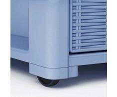 Cassettiera con ruote e 4 cassetti effetto vimini modello Elegance della Stefanplast colore bianco