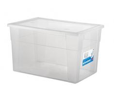 Stefanplast Visualbox Scatola Rettangolare, Plastica, Bianco