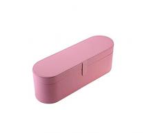 lmoikesz Custodia per asciugacapelli elettrico Sostituzione portatile Tinta unita Elegante scatola ovale impermeabile per domestico con coperchio, Rosa