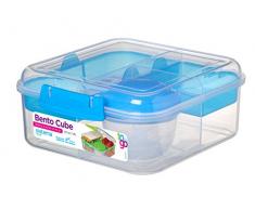 Sistema Bentocube Porta Pranzo, Polipropilene, 18.5 x 16.8 x 7.7 cm, Colori Assortiti