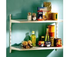 Element System Staffe per mensole, a 1 fila, 2 pz, 3 colori, lunga 60 cm, per sistema di scaffalature, 18133-00023