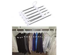 Polly Online Acciaio Inossidabile Pantaloni Appendiabiti Rack per Pantaloni Appendini per Armadio 1PCS