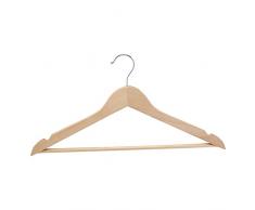 Amazon Basics, Appendiabiti in legno per abiti, naturale, confezioni da 10