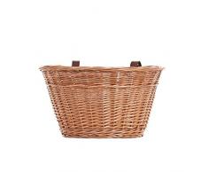 Cestino per Bicicletta elettrica WICKER24Â Realizzato in salice, Miele Giallo, Honey Yellow, 42 x 36 x 24 cm