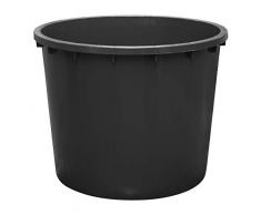 Mobil Plastic - Mastello industriale tondo in plastica 500 litri - nero