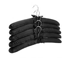 Ticarus Grucce imbottite in , da 45 cm, in seta, per abiti da sposa, cappotti, abiti, camicetta (nero, confezione da 5)