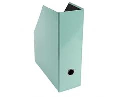 EXACOMPTA - Rif. 90563E - Portariviste in cartone extra rigido Aquarel - consegnato piatto - retro da 100 mm - dimensioni 31x25 cm - per formato A4 o 24x32 cm - colore verde pastello