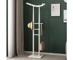 household products Appendiabiti in Legno Massello, Appendiabiti da Terra Regolabile con 10 Ganci per Barche Albero per Vestiti, Borse, Sciarpe, Cappelli (Noce, Mogano, Bianco Puro)