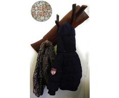 attaccapanni a parete multiplo in legno