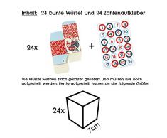 Papierdrachen Set di scatole DIY Calendario dell'avvento - 24 scatole Colorate da comporre e da riempire - 24 scatole - Hygge