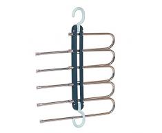 NININI, Porta Pantaloni,Grucce Pantaloni,Inossidabile Grucce Pantaloni,Appendini Portatili Multifunzionali,Antiscivolo Appendiabiti per Pantaloni Magici,Per Jeans, Cravatta, Asciugamani (blu)