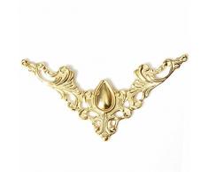 Vorcool 24PCS metal Book paraspigoli scatola decorativa angoli scrapbook album angolo giallo