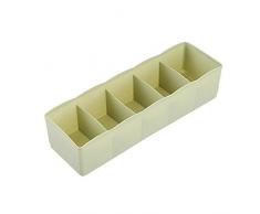Portaoggetti Per Calze A 5 Griglie Organizzatore Porta Cravatta Reggiseno In Plastica Contenitore Per Biancheria Intima Scatola Di Immagazzinaggio Multifunzionale Per La Casa Cassetto Guardaroba