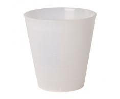 Ikea Fniss - Cestino per la carta in polipropilene bianco, diametro 29 cm, altezza 30 cm, capacità 14 litri, Polipropilene, trasparente, diametro: 29 cm, altezza: 30 cm, capienza: 14 l