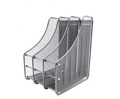 QZH Portariviste Portariviste Moderno e Semplice in Rete di Ferro Portariviste in Metallo Portariviste Portariviste (Nero, Taglia Unica)