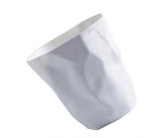 SM SunniMix Pattumiera in PP di Alta qualità, Bidone per Carta Cestino, Spazzatura per Il Bagno, l’Ufficio e la Cameretta - Bianco, Piccolo
