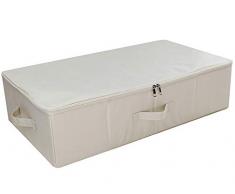 iwill CREATE PRO Pieghevole con Coperchio sotto la Scatola di immagazzinaggio del Letto, Bordo Inferiore Amovibile, pattumiere sottobase AntiGraffio, Beige