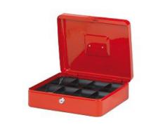 Maul - Cassetta per denaro, in lamiera dacciaio, misura 4, dimensioni (L x P x H): 300 x 245 x 90 mm rosso