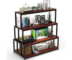 Wanglongbaihuo Eccellente stabilità 4 Tier Piedi Bakers Rack Heavy Duty Open Storage scaffalature Rack Shelf for la casa, Decorativo