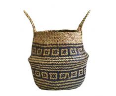 NUOBESTY Cesto di Tela Alimentare di Cesto di Pancia di Cesto di drogheria per deposito cestello per Piante da Vaso Picnic da bucato (Taglia m)