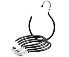 Dtoterul Appendi Sciarpe 5 Pezzi Porta Cravatte Tondo Anello Sciarpa Scaffale Porta Sciarpa Appendi Cravatte Nero Portacravatte Sciarpe Anelli per Appendere Sciarpe Cravatte Cinture