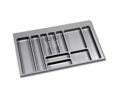 Emuca - Portaposate Regolabile per cassetto, Vassoio da Posate cassetto modulo di Larghezza 90cm