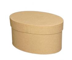 Scatola in cartone ovale, da decorare, idea bomboniera, per decoupage cm 9,5x6x5