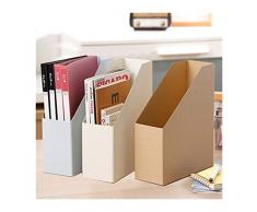 TOMYEUS Portadocumenti Metolari di File Magazine - Creative Papery File Box Desk Organizer Office Paper Organizer Vassoio A4 Box Portabagi Box Desk Supporto for la Carta Portariviste e Portagiornali