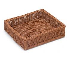 Prestige Wicker - Cestino da scaffale in Vimini Naturale, 35 x 30 x 9 cm