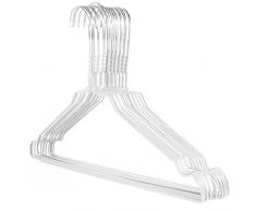 Hangerworld 25 Grucce Appendiabiti 40cm in Metallo Cromato Bianco Salvaspazio per Casa e Lavanderia
