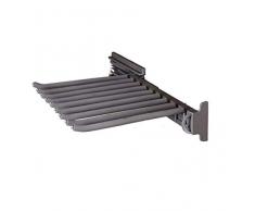 Yisss Portapantaloni Estraibile per Armadio Portapantaloni Estraibile Portacravatte salvaspazio/Portasciarpe/Portasciugamani/Grigio/con Binario di smorzamento Forte capacità portante Destra