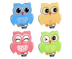 4 Pezzi Gufo Ganci Adesivi Portasciugamani Gancio Adesivo Impermeabile in Acciaio Inox Ganci a Parete Appendini per Appendere Accappatoio Asciugamano Cappotti per Bagno Cucina