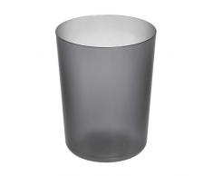 iDesign Cestino rifiuti e gettacarte in plastica, Piccolo cestino spazzatura bagno, cucina, ufficio e altre stanze, Pattumiera multiuso per la casa, nero