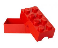 Contenitore Portavivande Lego a 8 Bottoncini, Piccolo Contenitore o Portamatite, Rosso