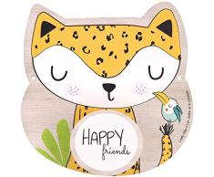 Les Jardins de la Comtesse - Appendiabiti in legno di pioppo 100% francese, motivo: Gigi la Giraffa, decorazione da parete per la cameretta del bambino, 17 x 17 cm