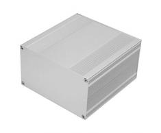 Custodia in alluminio Custodia in metallo argento fai-da-te Progetto PCB Scatola per strumenti Custodia per alluminio Dissipatore di calore di prodotti elettronici, 3,2 × 5,7 × 5,9 pollici