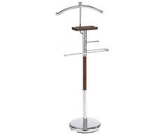 Axentia Bad 282181 Appendiabiti Servomuto da Pavimento, Metallo Cromato, Argento, 28x6.5x110 cm