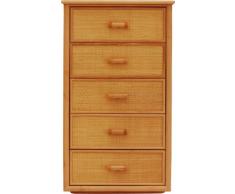 Destock Meubles Cassettiera Cannage Rattan Miele 4 cassetti
