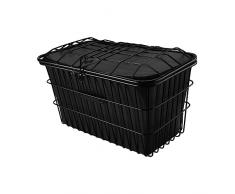 Cestino per bici, cestello per manubrio bici, staccabile per pendolarismo Balance Bike Picnic Portapacchi per bici, cestello, Do nero