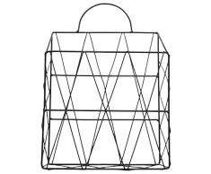 Travelfreely Portariviste Appeso a Parete Giornale Periodico Document File Organizer Cestino Contenitore di Stoccaggio in Metallo Espositore da Esposizione-Nero