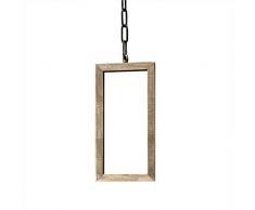 Appendiabiti vintage, Appendino da soffitto fatto a mano con catena in corda di cotone, Espositore per abbigliamento commerciale legno massello, Per appendiabiti da camera /negozio di abbigliamento