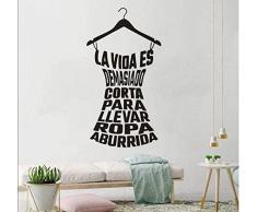 YFKSLAY Adesivi murali e appendini murali Adesivi murali Decorazione Lavanderia Lavanderia in Vinile Adesivi murali Poster Rimovibile 42 * 79com