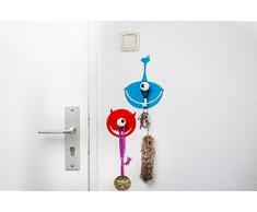 TxT Donkey Appendiabiti set 2 ganci da parete con adesivo murale mostriciattoli