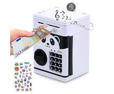 Salvadanaio Elettronico per Bambini - Salvadanaio Digitale con Password - Ampio Salvadanaio Elettrico per Monete e Banconote - Grande Mini Bancomat Automatico
